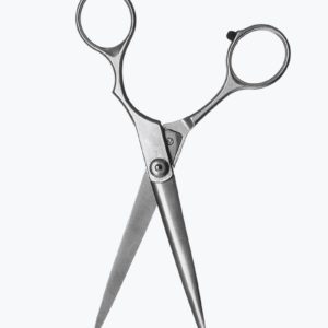 A pair of scissors with one blade missing.
