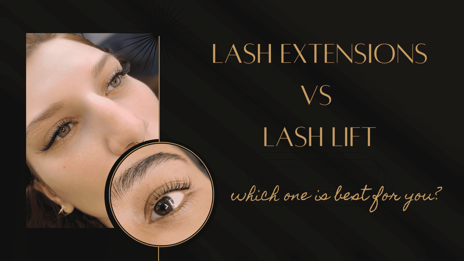 A woman with long eyelashes and an eyelash extension.